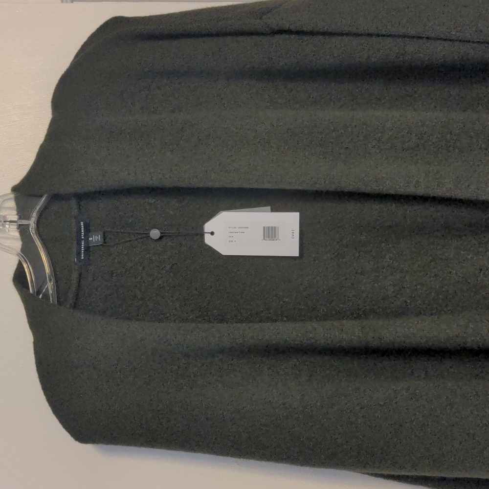 Universal Standard long cocoon olive cardigan